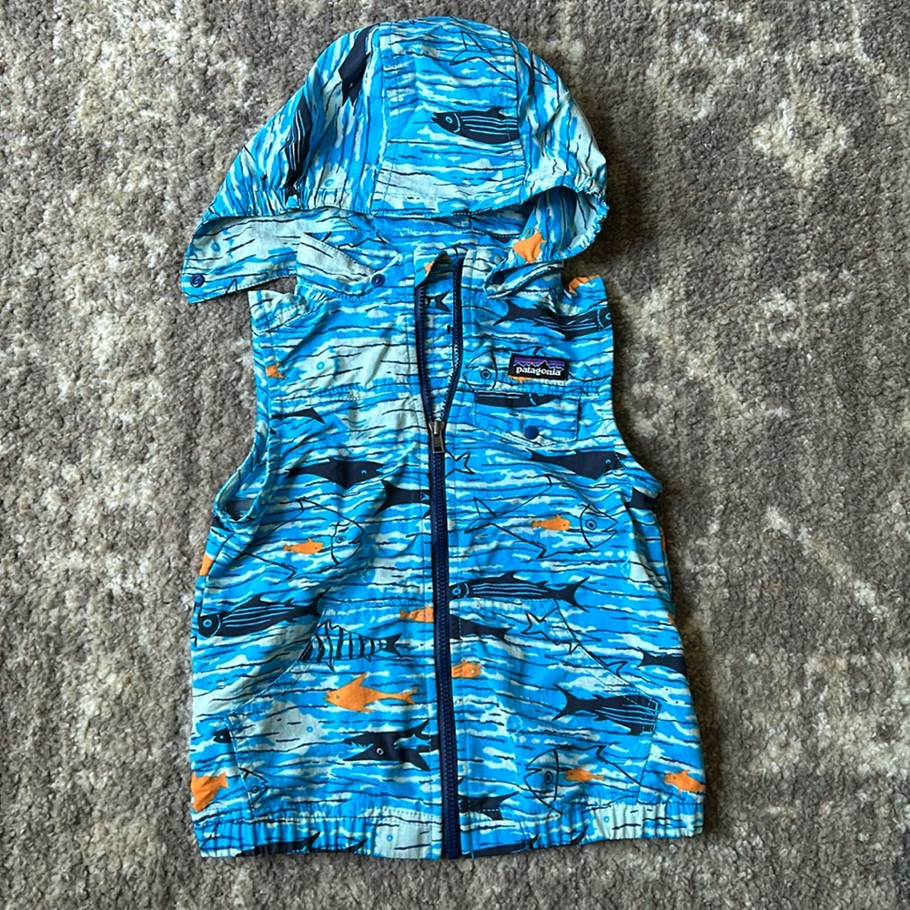 Patagonia Baby Baggies Vest with detachable hoodie